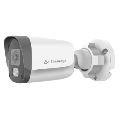 4MP IP, Bullet Camera, 50M IR, White Light, PoE, Audio, 4mm, SP-C4QN-I5W, Color Master Series - Secureye